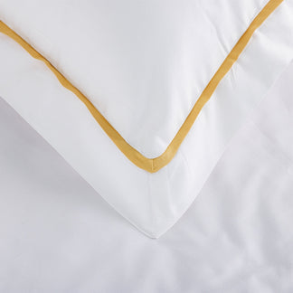 Egyptian Collection - Flat Piping -  Zen’s Fine Yellow | Bedsheet with Pillowcases