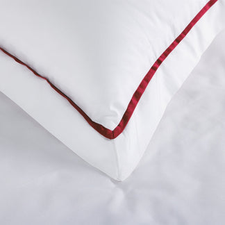 Egyptian Collection - Flat Piping - Zen’s Fine Red | Bedsheet with Pillowcases