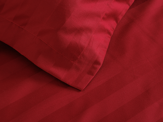 550 TC Stripes Collection - Crimson Velvet | Bedsheet with Pillowcases