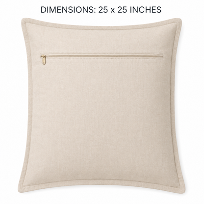 Sandstone Floral Embroidery Cushion
