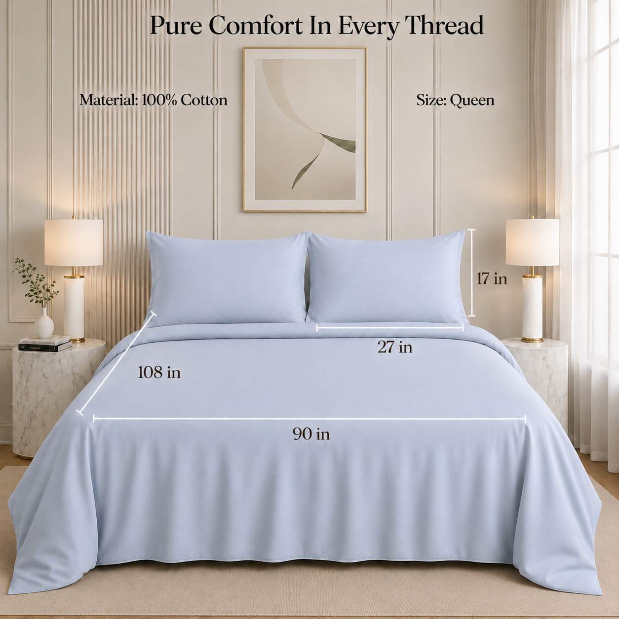 Nirvana Collection - Steel Blue | Duvet Cover with Pillowcases