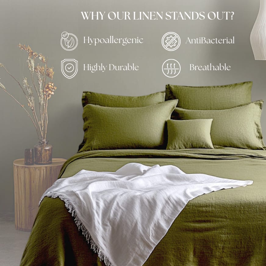 Linen Collection- Matcha Green