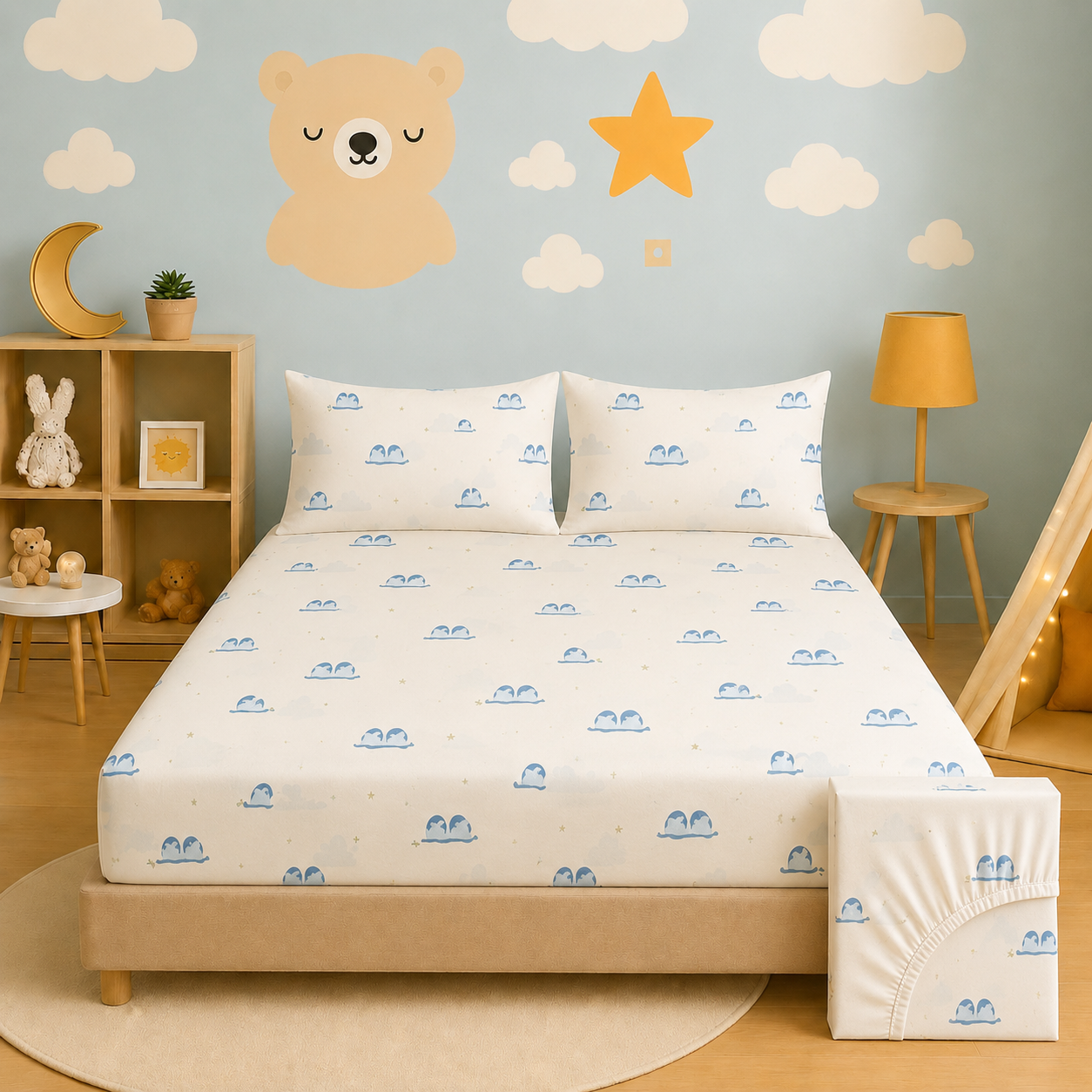 Kids Collection - Penguine Pals | Bedsheet with Pillowcases