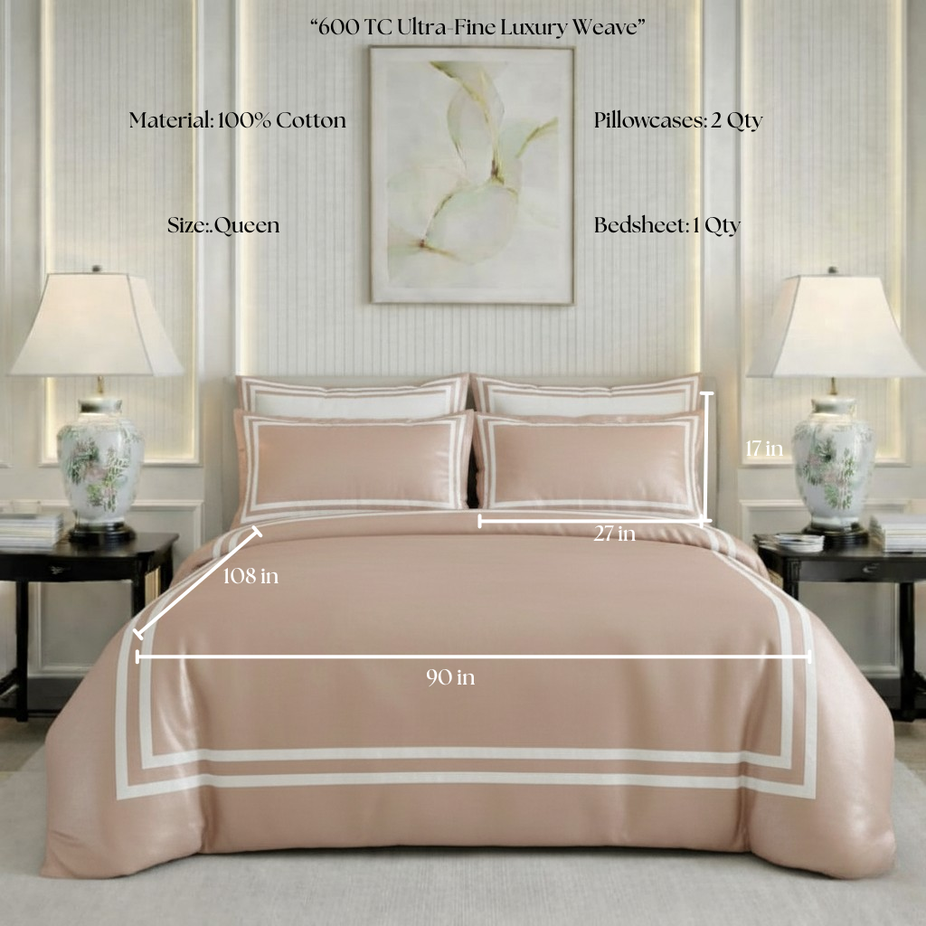 600 TC Pure Cotton Collection - Desert Sand