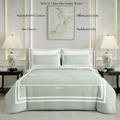 600 TC Pure Cotton Collection - Sage Whisper