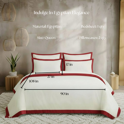 Egyptian Cotton - Border - Zen Classic Red