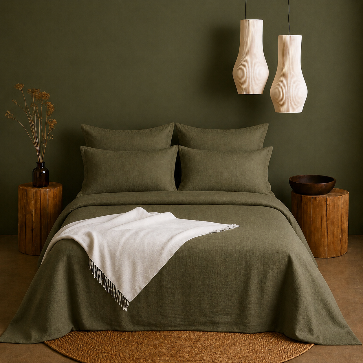 Linen Collection - Forest Green | Duvet Cover with Pillowcases
