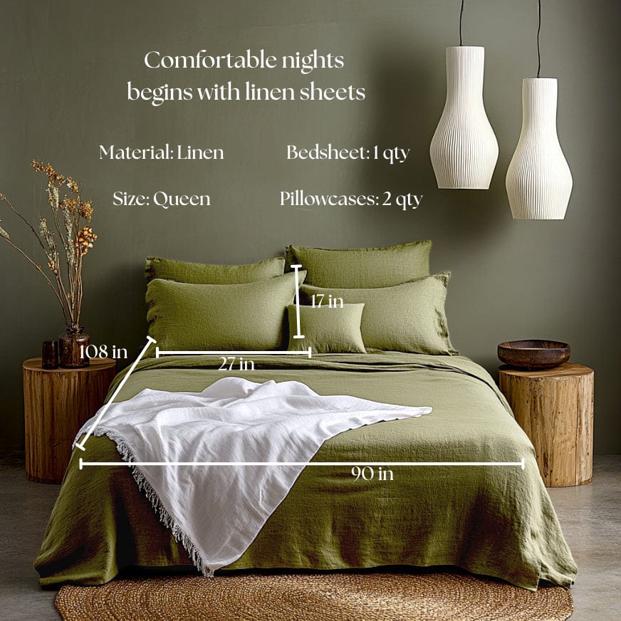 Linen Collection- Matcha Green